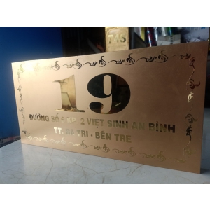 BẢNG SỐ NHÀ GOLD ĐẸP BẾN TRE